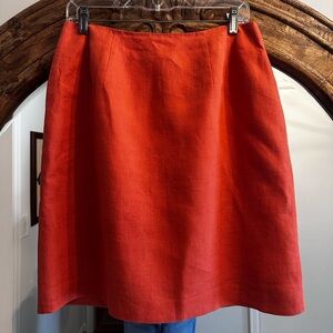 Vintage linen pencil skirt with linin . Size vintage 12